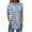 8# Blue, variant on Boho Polka Dot Print Top for Women 3/4 Sleeve Crew Neck Curved Hem Loose Casual Vacation Daily Blouse