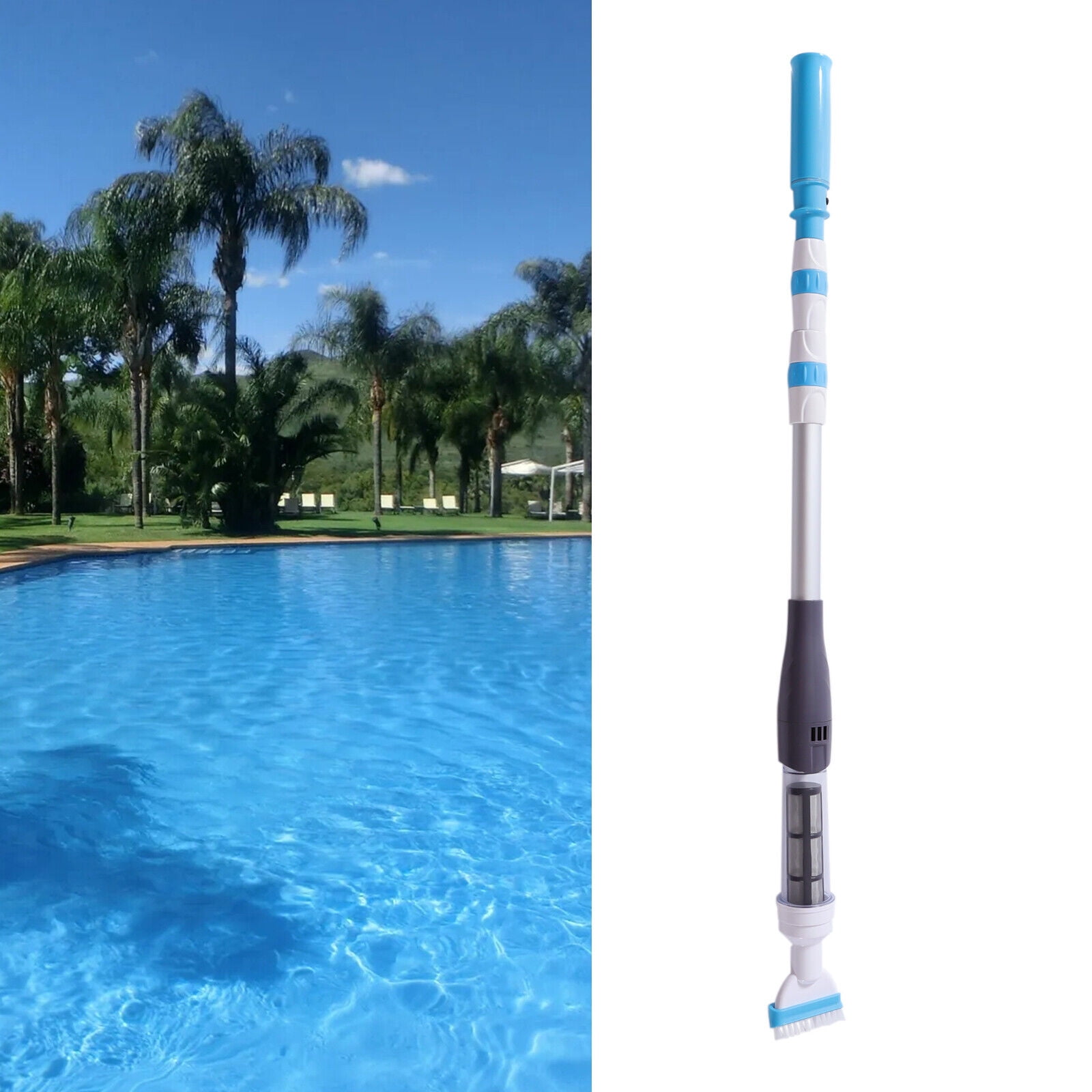 Miumaeov Handheld Swimming Pool Vacuum Cleaner Portable Spa Pond Fountain Cleaning Tool