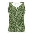 thumbnail image 4 of up to 60% off Gifts Usmixi Womens Tank Tops Beach Fashion Slim Fit Lightweight Button up Tshirts Vest Summer Trendy Marbled Print V-Neck Sleeveless Shirts Blouse Green l, 4 of 5