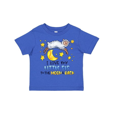 

Inktastic I Love My Little Sis to the Moon and Back Cute Sheep Gift Toddler Boy or Toddler Girl T-Shirt