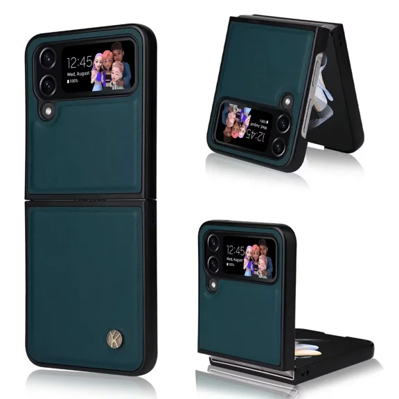 For Samsung Galaxy Z Flip 4 Case Cover Luxury Premium PU Leather Slim Phone Protective Case Cover