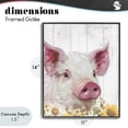 thumbnail image 4 of Stupell Industries Rustic Lodge Pig and Sunflowers Black Framed Giclee Art, 11 x 14, by Christine Simpson Art, 4 of 8