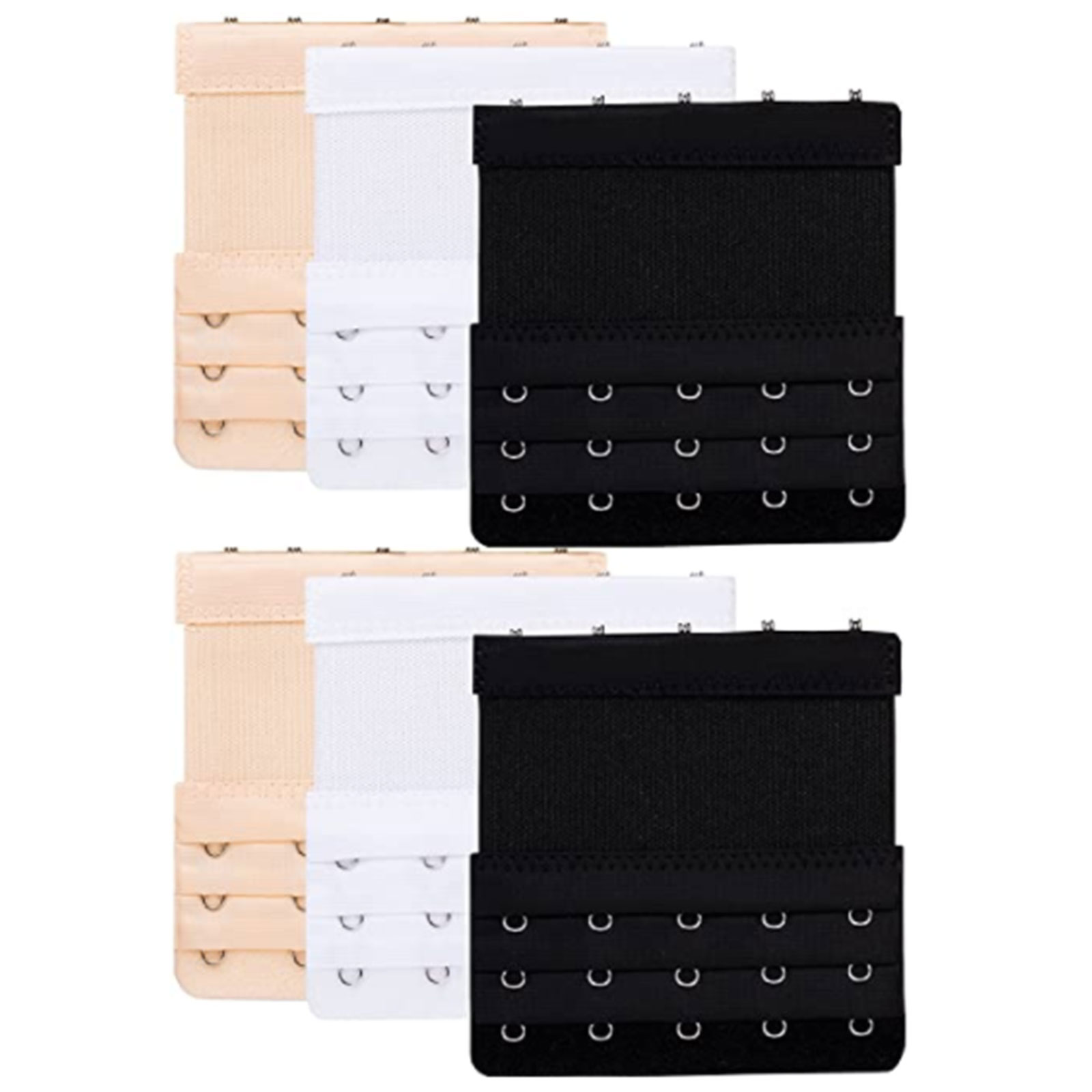 Bra Extender 2 Hook 1//2 inch Spacing Pack of 6pcs Women Bra Extensions