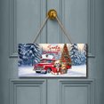 thumbnail image 2 of Santa is Coming Shih Tzu Merry Christmas Xmas Noel Truck Tree Landscape Wood Sign Lion Dog Lover Gifts Hanging Wall Home Decor - 02023, 2 of 5
