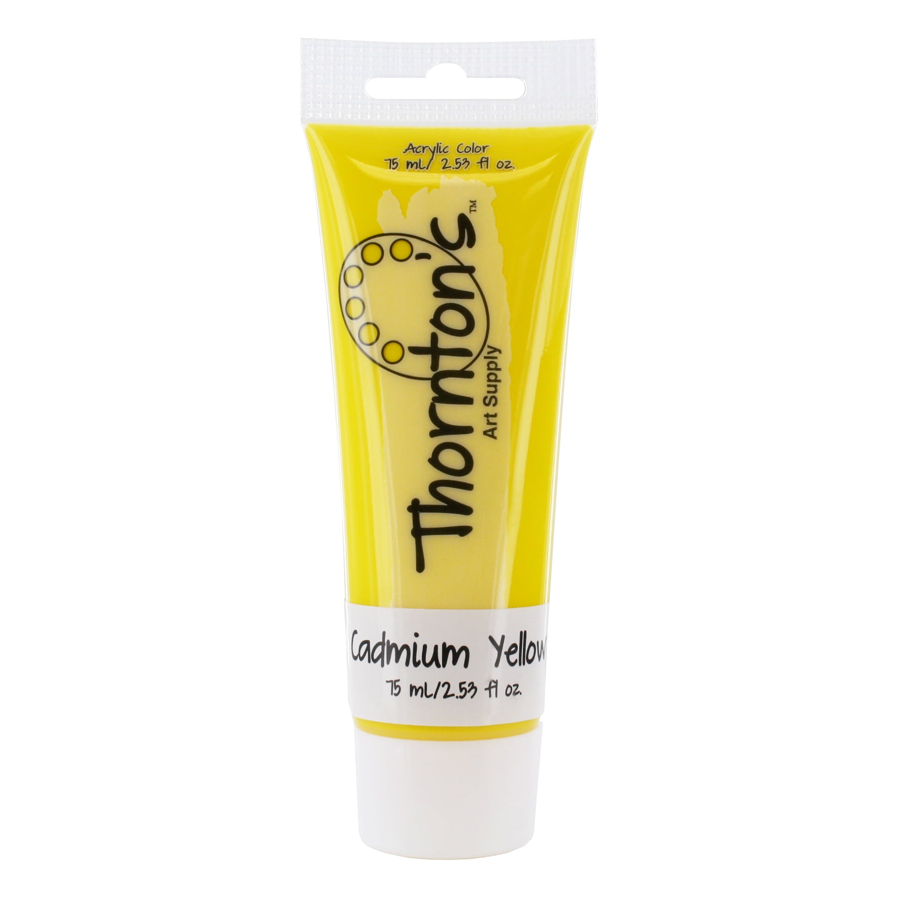 Thornton's Art Supply Acrylic Paint Tube, 75ml (2.54oz), Cadmium Yellow
