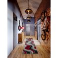 thumbnail image 2 of LBaiet 2' x 6' Red and Gray Abstract Wavy Rectangular Rug Runner, 2 of 7
