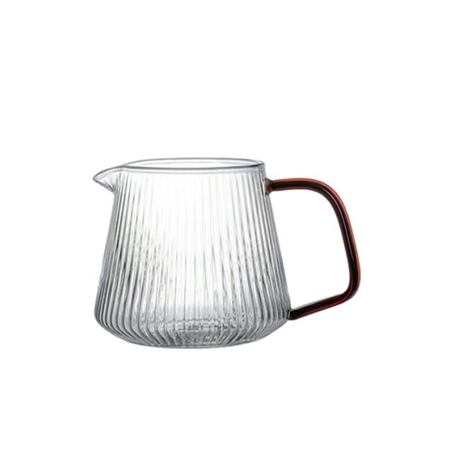 Glass Coffee Sharing Pot with Handle Practical Heat Resistant Large Capacity Portable Multipurpose Durable Kettle for Household , 400ml