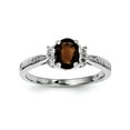 thumbnail image 2 of Primal Silver Sterling Silver Rhodium Diamond and Smoky Quartz Ring, 2 of 6