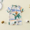 thumbnail image 2 of Ccpelsie Toddler Baby Boy One Piece Swimsuit Short Sleeve Zip Up Bathing Suit Infant Rash Guard Swimwear（White,6-12 Months), 2 of 6