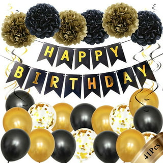  223 PCS Black and Gold Party Decorations - Black Gold