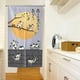 thumbnail image 1 of Cortina de puerta de tela estilo japonés con bonito gato para baño, cocina, hogar, media cortina divisoria para baño, dormitorio, sin agujeros, 1 of 6