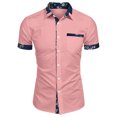 thumbnail image 4 of Camisa hawaiana para hombres, camisas de bolos vintage con botones, camisa de playa de verano de manga corta rosa/3XL, 4 of 4