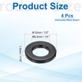thumbnail image 2 of Uxcell 4pcs M6 Aluminium Spacers, 1/4" ID x 1/2" OD Round Standoff Spacer, Unthreaded Metal Spacers for 1/4" M6 Screws Bolts, Black 1/16" Length, 2 of 6