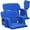 blue, variant on GIMMYFIVE Extra Wide Stadium Seat for Bleachers, 6-Position Reclining Portable Chair with Back Support and Armrests, 2 Cup Holders