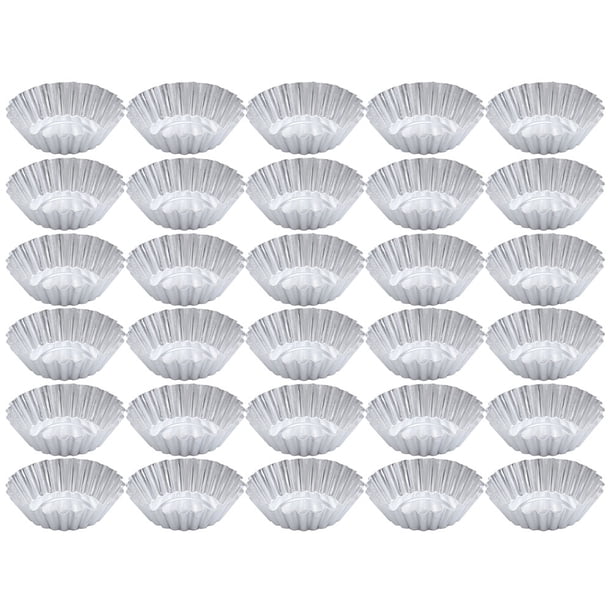 46 moldes de aluminio para tartaletas de huevo, moldes gruesos para cupcakes y muffins.
