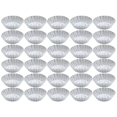 

46pcs Aluminum Alloy Egg Tart Molds Thicken Cupcake Molds Muffin Baking Cups