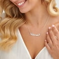 thumbnail image 2 of MyNameNecklace - Personalized Unisex Classic "Carrie" Name Necklace for Woman - Custom Cursive Nameplate - Made of 925 Silver Custom Any Name with 16'' + 2" Chain, 2 of 4