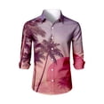 thumbnail image 3 of Hawaiian Mens Shirts Long Sleeve Button Down Aloha Shirt Tropical Summer Beach Shirts, 3 of 4