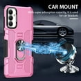 thumbnail image 4 of Phone Case for Samsung Galaxy A15 Case, A15 Phone Case Built in 360 Rotating Ring Stand, Luxury Heavy Duty Armor Hard PC Soft TPU Slim Phone Case for Samsung Galaxy A15 - Pink, 4 of 10