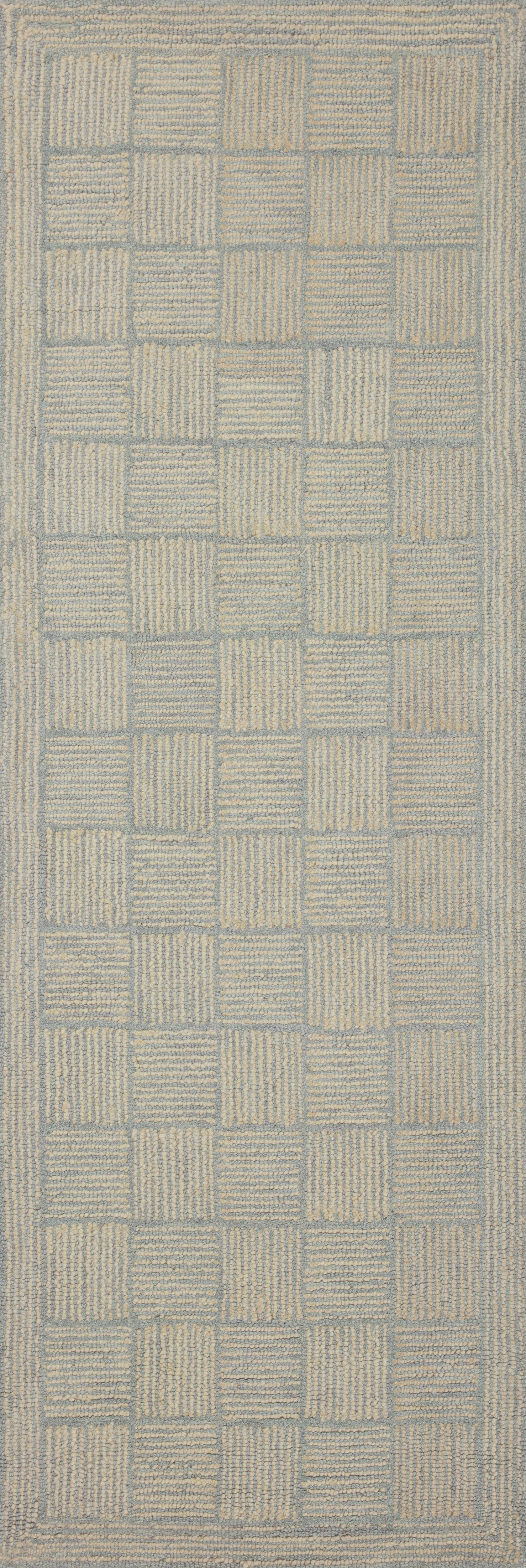 Chris Loves Julia x LoloiFrancis Silver / Sky 2'-3" x 3'-9" Accent Rug