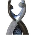 thumbnail image 4 of Dancing Couple 57" High Large Modern Indoor Outdoor Decor Faux Stone Floor Fountain with Light LED Outside, 4 of 9