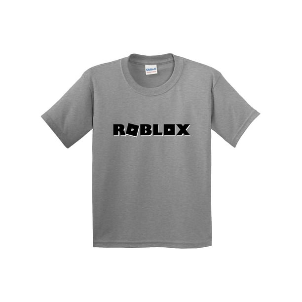 Trendy Usa Trendy Usa 1168 Youth T Shirt Roblox Block Logo Game Accent Large Heather Grey Walmart Com Walmart Com