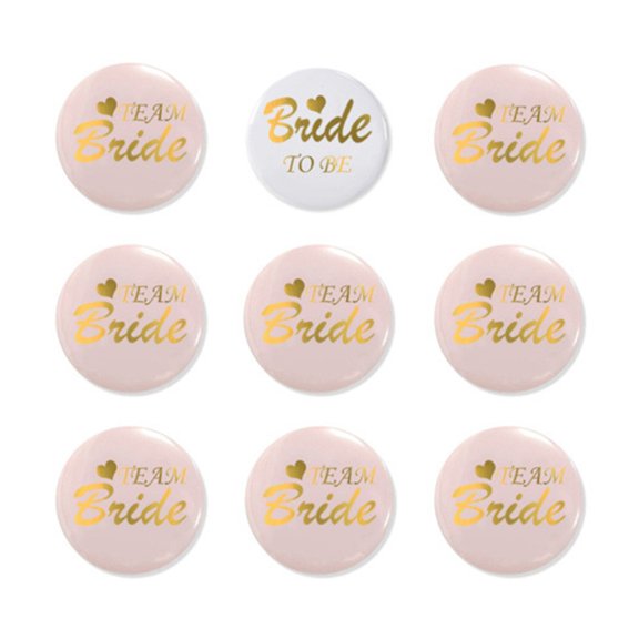 Bride To Be/Team Bride Badges for Bridal Shower Wedding Decoration Bridesmaids Bachelorette Party Supplies