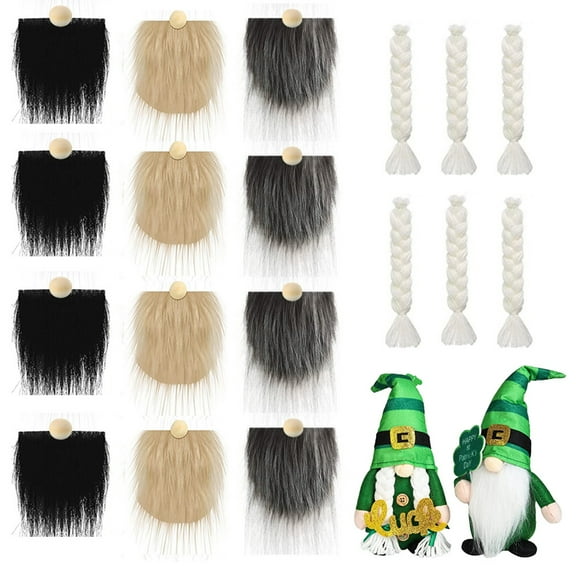 Gnome Doll Beard Braid – DIY Faceless Doll Hair Decoration for Halloween, Santa, Party, Home & Classroom – Artificial Hair, Multiple Colors