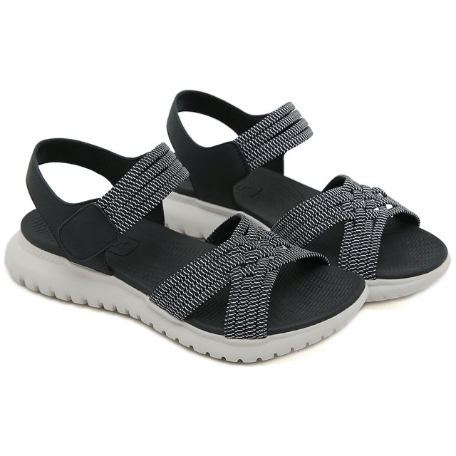Sandalias deportivas Sandalias planas Zapatos para caminar con punta abierta Sandalias de cuña baja para mujer