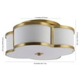 thumbnail image 3 of JONATHAN Y Quatrefoil 18" Scalloped Shade Metal Classic Glam LED Flush Mount, Brass Gold, 3 of 7