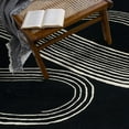 thumbnail image 2 of 8x10 Hand tuft rug, Black color, Wool area carpet Bed, Living, room, 2 of 9