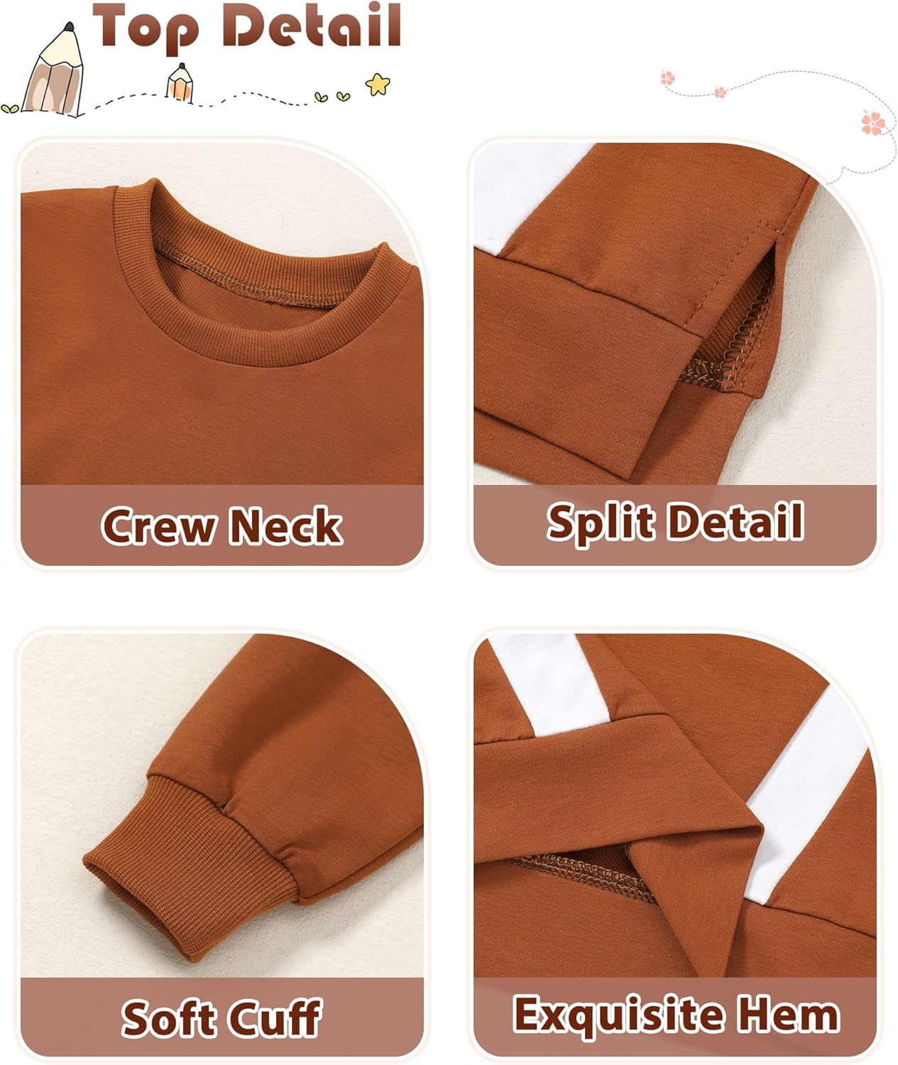 SANMIO Toddler Girl Clothes 2 Piece Outfits Fashion Sweatshirts+Sweatpants Long Sleeve Tracksuit Clothing Set Size 3-8Y