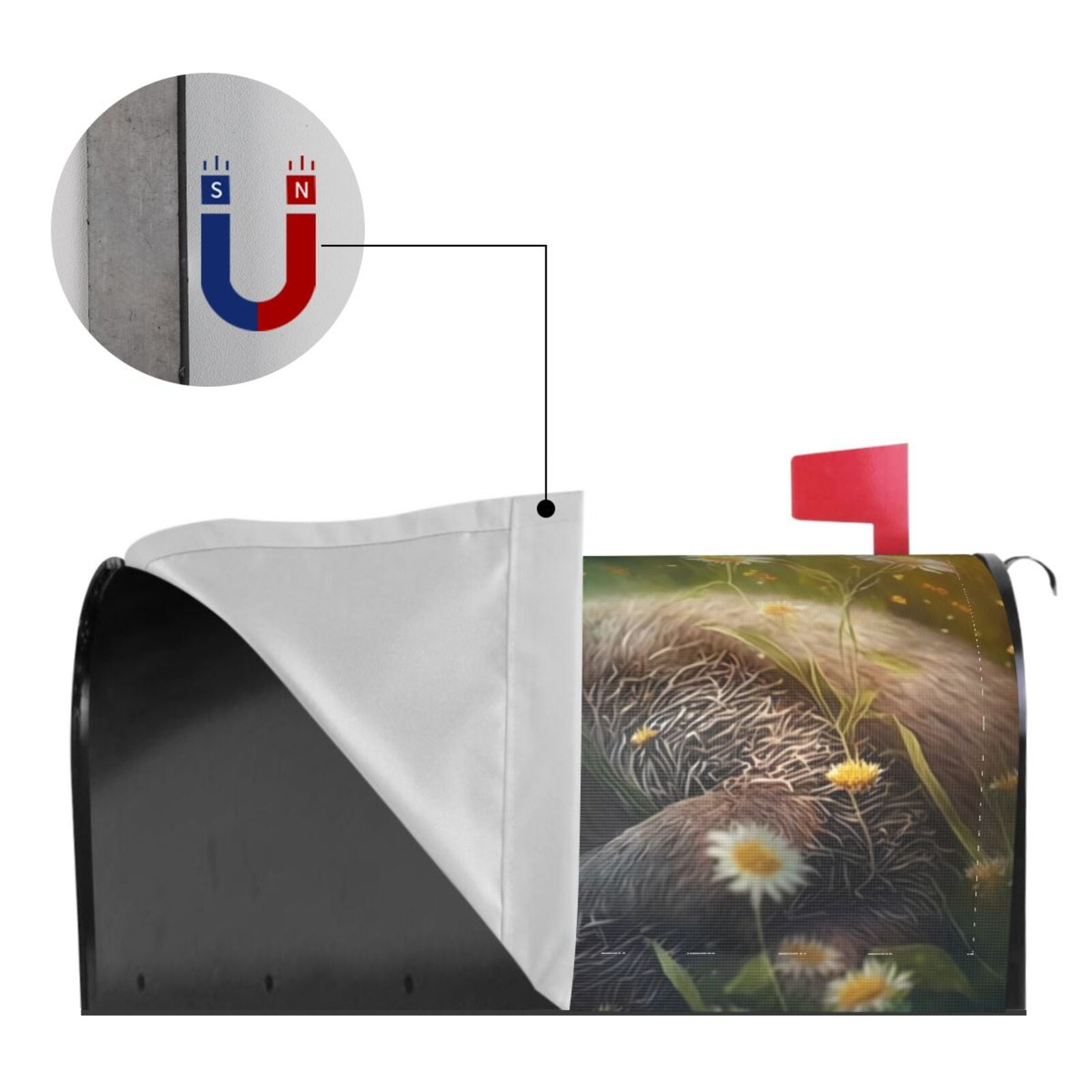 Kdxio Magnetic Mailbox Cover 25.5x21 in Mailbox Cover Outdoor Decoration Holiday Mailbox Covers for Home Garden Yard-25.5x21 in