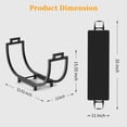 thumbnail image 6 of Firewood Rack, 24 Inch Indoor Fireplace Log Holder with Carrier, Thickened Metal Rustproof Wood Storage Rack, 6 of 7