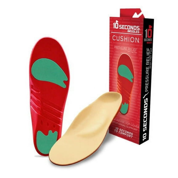 10 Seconds Pressure Relief Insoles Metatarsal Pads 170 CREAM Custom Fit