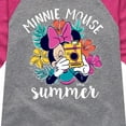 thumbnail image 3 of Mickey & Friends - Minnie Mouse Summer - Toddler And Youth Girls Raglan Graphic T-Shirt, 3 of 5
