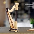 thumbnail image 4 of Miniature Harp, Personalizable With Gift Case Miniature Instruments, For Music Lover Friends Desktop Ornament Home Craft Decoration, 4 of 8