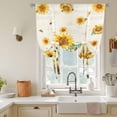 thumbnail image 2 of Tie Up Curtains for Windows Bee Sunflower Valance Adjustable Balloon Curtain Farmhouse Floral Linen Tie Up Shades for Kitchen Living Room Bedroom Privacy Curtain Drape 34x45 Inch, 2 of 9