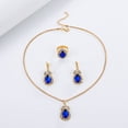 thumbnail image 4 of Xihbxyly Conjunto de Joyas de Gota de Agua, Impresionante Collar con Colgante, Elegantes Pendientes y Pulsera, Perfecto para Fiestas y Aniversarios, Regalo de San Valentín, Accesorio para Mujeres y N, 4 of 7