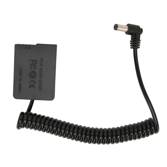 BLC12 DC acoplador cable de resorte conector acodado cámara batería simulada para GH3 GH4 GH5 GH5S