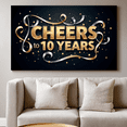 thumbnail image 5 of LUUFILx 10th Anniversary Backdrop Banner Cheers to 10 Years Anniversary Decorations Party Supplies Celebration Event Photography Props Background Elegant Décor, 5 of 8