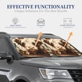 thumbnail image 4 of Honeii Butterfly Cow Barrel Print Foldable Car Sun Shade for Windshield, 2-Piece UV Protection Shade, Protects Car Interior, Ideal for Cars, Trucks, SUVs-Large, 4 of 6