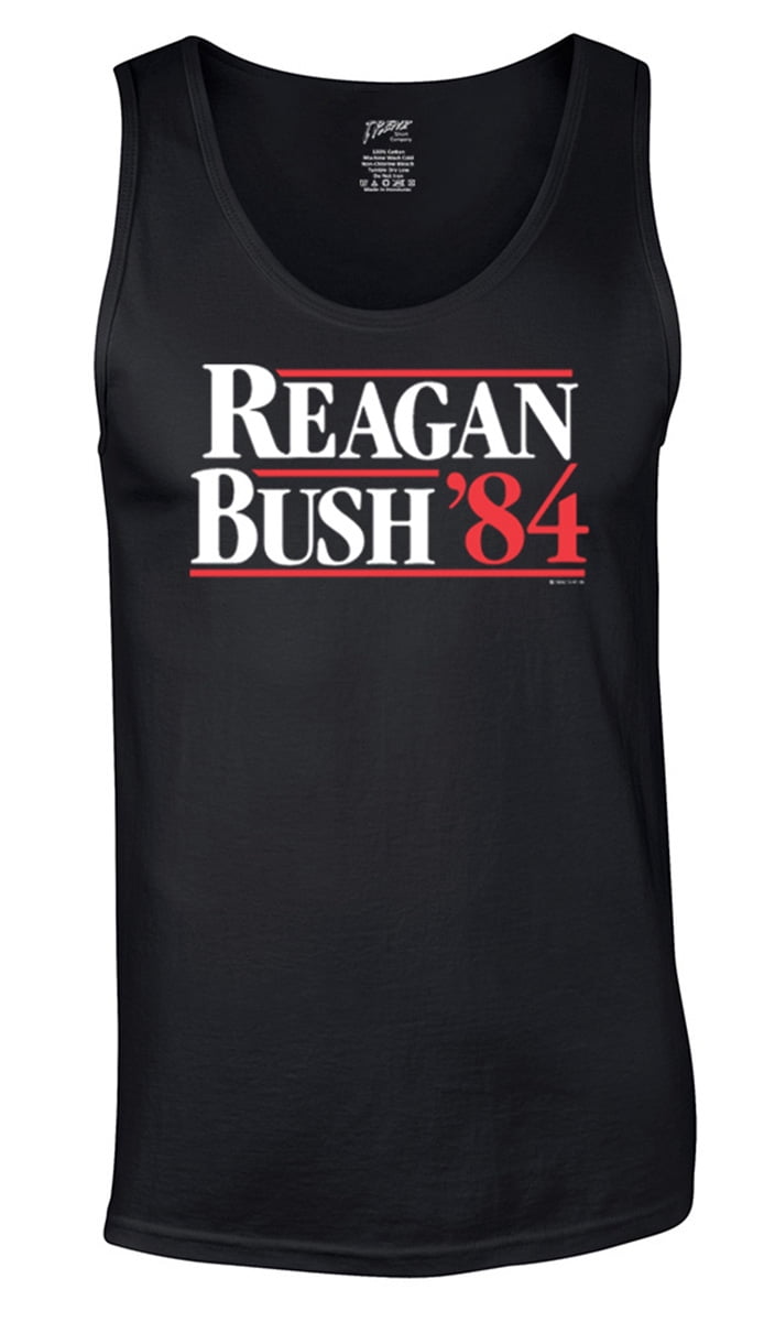 Trenz Shirt Company Ronald Reagan Bush ’84 Cool Retro Tank Top Black