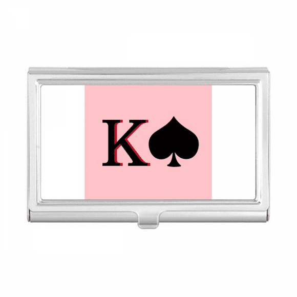 Peace King Spade K Poker Business Card Holder Case Pocket Box Wallet