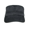 thumbnail image 2 of WITHMOONS Washed Cotton Cadet Cap Vintage Military Army Hat Mens Womens YZ40122 (Black), 2 of 5