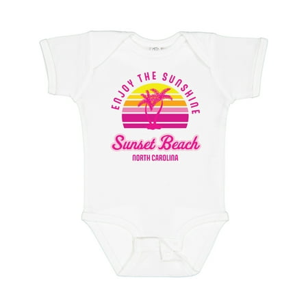 

Inktastic Summer Enjoy the Sunshine Sunset Beach North Carolina Pink Gift Baby Boy or Baby Girl Bodysuit