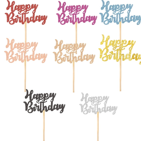 VONKY Cake Topper Cupcake Decorations Cake Topper Decorations For Birthday Party Cupcake Toppers Gold,Type7 4.5 inch