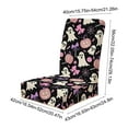 thumbnail image 3 of Stretch Halloween Chair Cover - Spooky Print Elastic Seat Slipcover Universal Fit Dining Office Chair Protector Washable Decor(Black), 3 of 6
