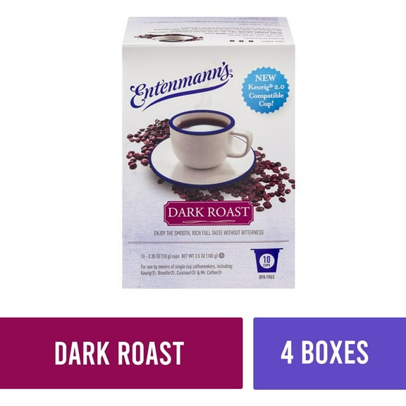 Entenmann's Coffee K-Cups For Keurig Dark Roast (4 Boxes 10 Cups Each)