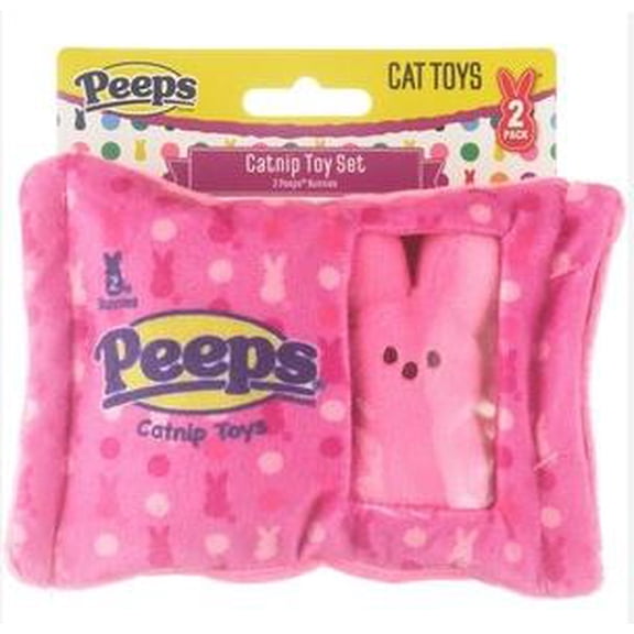 Peeps for Pets Peeps Bunnies Plush Catnip Toy, Assorted Colors
